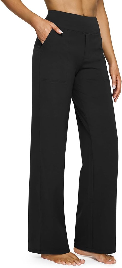 G4Free Yoga Pants for Women - High Waist Wide Leg Design with Pockets | Casual Stretch Sweatpants in Petite, Regular, Tall