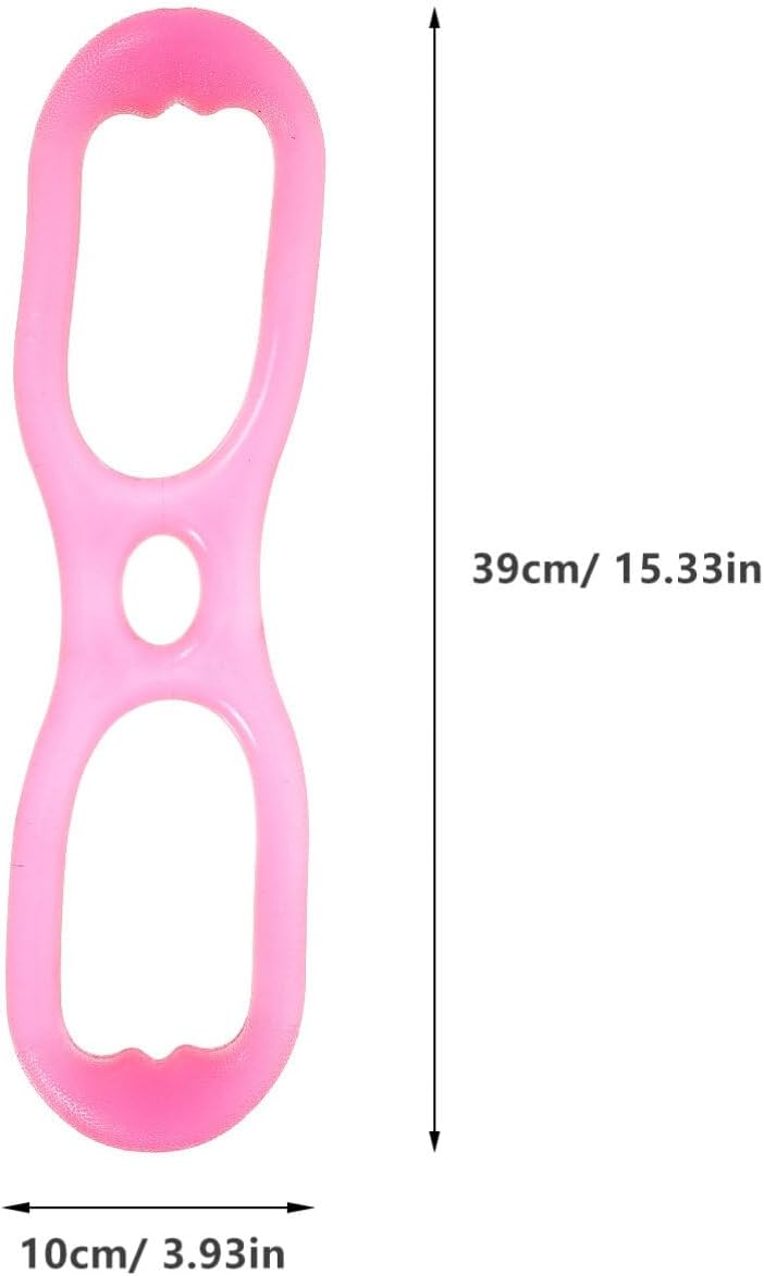 Toddmomy Figure 8 Resistance Band - Silicone Elastic Pull Rope for Yoga & Stretching | Jelly Color