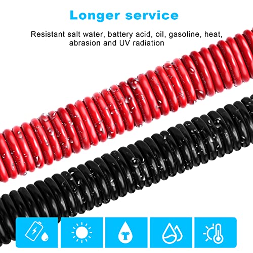 Kimbluth 6 Gauge Marine Wire 20FT Red & Black - Tinned Copper, Waterproof Marine Grade Cable