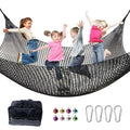 LPIW Black Kids Climbing Net 14.8ft x 9.9ft Double Layer Playground Safety Mesh