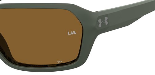 UA Recon Square Sunglasses, Baroque Green Frame w/ Polarized Brown HC Lenses (1374558)