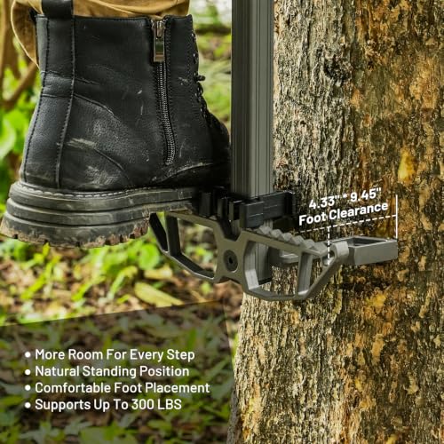 EZshoot Aluminum Climbing Sticks for Hunting, Portable Tree Stand Steps