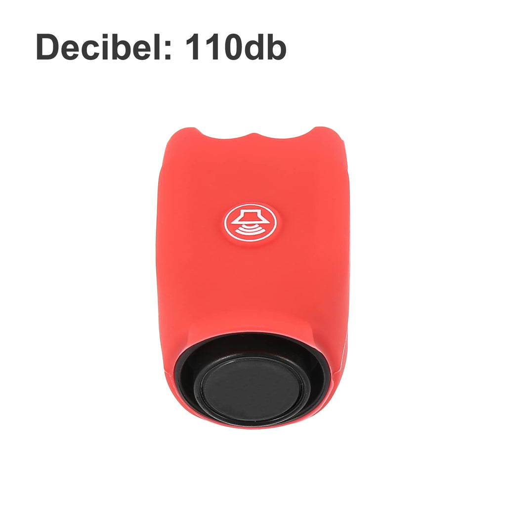 X AUTOHAUX Electric Bike Bell Cycling Bells Horn Loud Bicycle Horns Silicone for Mountain Bike Road Bike Rechargeable Red