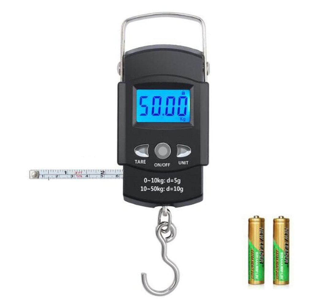 TXY Portable LCD Fish Scale - 50kg/110lb Capacity with 1m Ruler Tape for Accurate Weighing