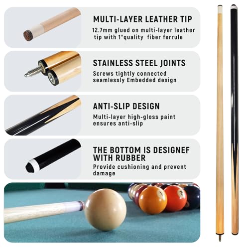 95 Pcs Pool Table Accessories Set Billiard Kit with Balls Cues Chalk & More