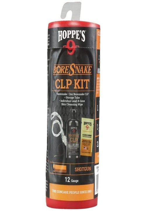Hoppes Boresnake CLP Cleaning Kit for 12 Gauge Shotgun, Gun Snake for Gun Cleaning Kit (210012)