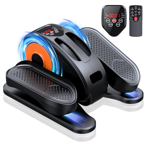 GUGTTR Under Desk Elliptical Leg Exerciser for Seniors - Black-Orange