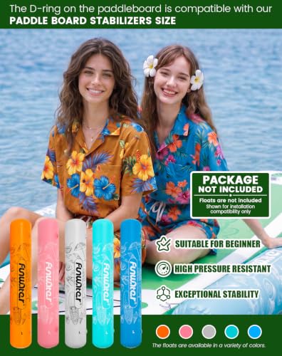 FunWater Inflatable 10'6 Green Tiki Stand Up Paddle Board with Accessories