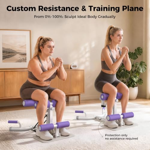 FEIERDUN Adjustable Steel Squat Machine for Women, 400lbs Capacity Home Gym Equipment