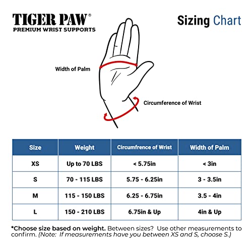 Tiger Paw Gymnastics Wrist Supports Pair - Small, Sand - Competition Grade
