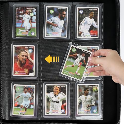 Black Toploader Card Binder Holds 288 Cards for Trading & Sports Cards - 9 Pocket