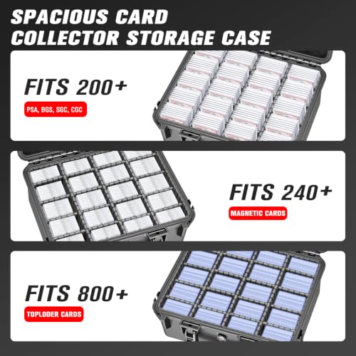 Graded Card Storage Box for Sports & Trading Cards - Large Capacity Organizer