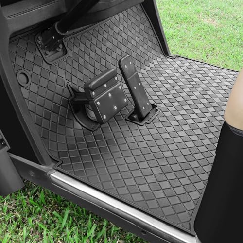 Golf Cart Floor Mat for EZGO TXT Valor Express S4 Cushman Workhorse Black Trim