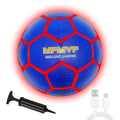 Light Up Soccer Ball 5 Size Rechargeable LED Glow in the Dark Ball for Night Play