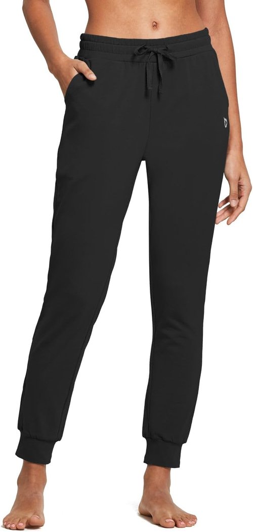 Baleaf Women's Cotton Joggers - Tapered Sweatpants with Pockets for Casual & Workout Wear