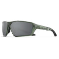 Polarized Sports Sunglasses for Men Women Fishing Running Driving Cycling Sunglasses Theseus TR36 (Matte Transparent Gray Green&Silver Lens)