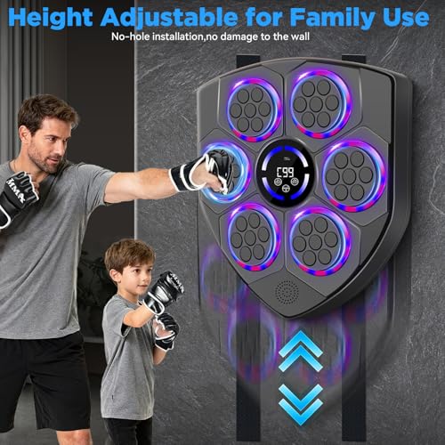 Purple Wall-Mounted Music Boxing Machine with Gloves & Accessories