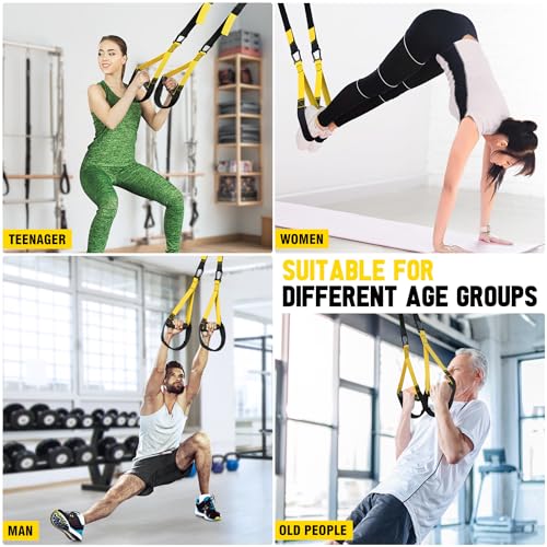 Heavy Duty Resistance Bands Set with Handles & Door Anchor for Full-Body Workout