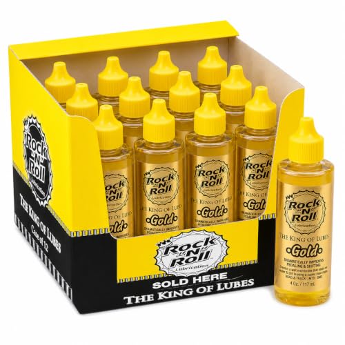 Rock N Roll Gold Bike Chain Lubricant 4oz - Pack of 12, All-Purpose Bike Lube for Mountain & Road Bikes