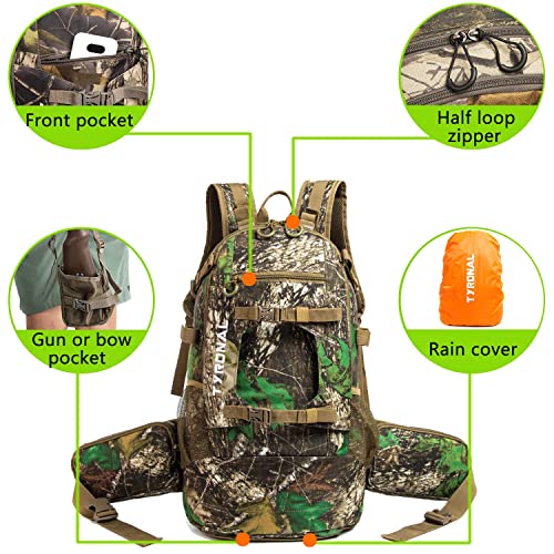 Camo-Khaki Hunting Backpack for Men Durable Water-Resistant Large Capacity