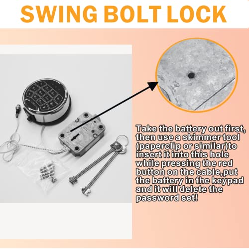 WAH YUE HING Digital Keypad Lock for Right Swing Bolt Safe, Secure Electronic Safe Lock