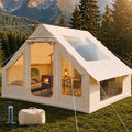 Inflatable Camping Tent 4-6 Person, 5-Minute Setup, 68.7 Sq Ft, Waterproof, Skylight - Wixeeua