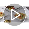 White Square Dinnerware Set for 6 - 24 Pieces, Porcelain Plates & Bowls