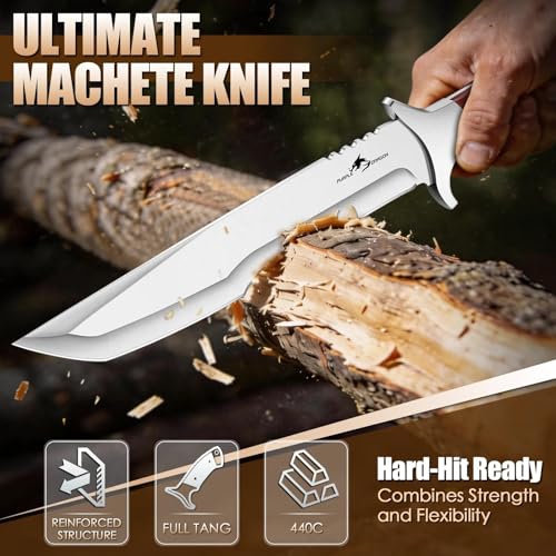 Purple Dragon Heavy Duty Machete Brown for Tree Cutting & Bushcraft