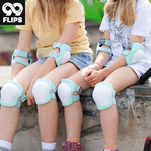 Kids Knee Pads for Skating 3-12 Years S/M Mint 6 Pack Protective Gear