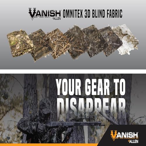 Allen Company Vanish 3D Leafy Omnitex, 12’ x 56”, Veil Terrain Camo