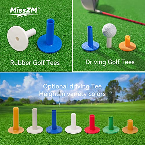 Golf Rubber Tees Set of 7 - Practice, Training, Indoor & Outdoor Use