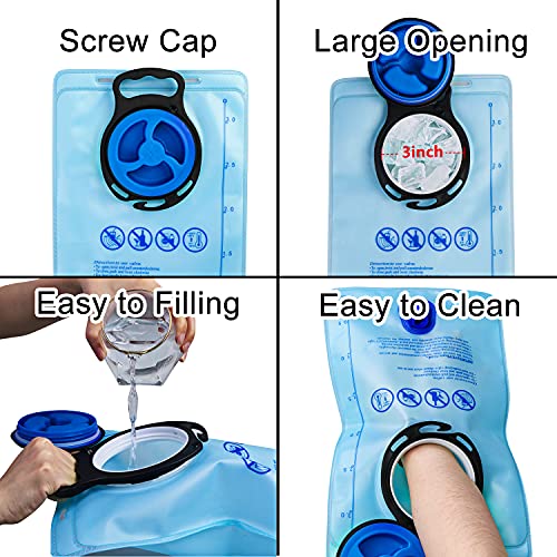 3L Hydration Bladder with Leakproof Design & Quick Release Tube - 50OZ/70OZ/100OZ, 36.5cm x 21.5cm, Outdoor Water Reservoir (Variation: 3L/100oz)