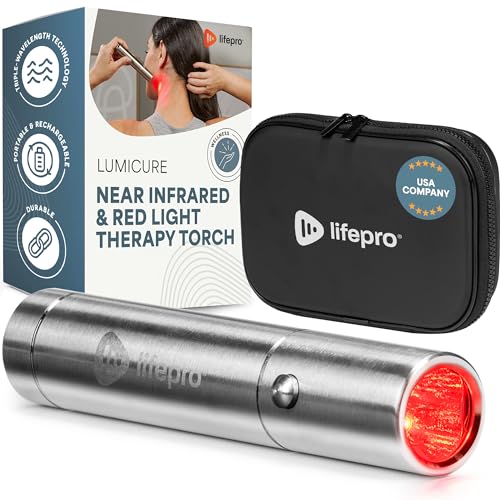 Red Light Therapy Wand - Silver Handheld Infrared Light Torch for Muscles & Joints