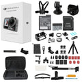 DJI Osmo Action 4 Waterproof Action Camera Bundle with 58-Piece Accessory Set, 64GB Card & Extra Battery