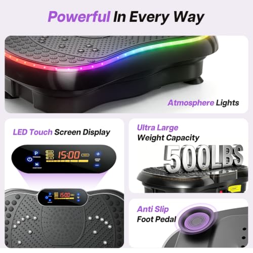 Large Vibration Plate Exercise Machine for Full-Body Workout - Bigger