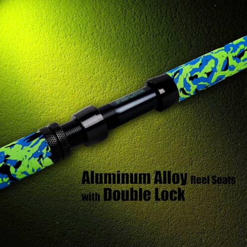 Fiblink 7'6" Catfish Casting Fishing Rod - Medium Heavy, Camouflage Handle, 1 Piece