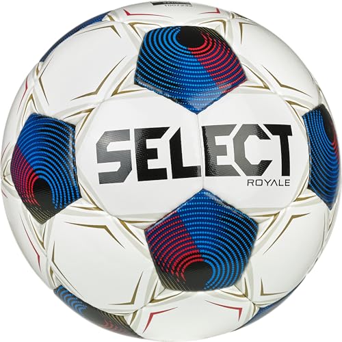 Select Royale Soccer Ball White Blue Red V25 - Durable Match & Training Ball