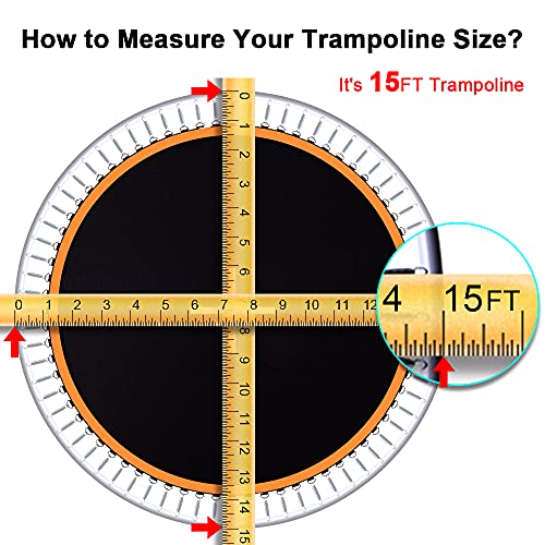 15 ft Trampoline Mat Replacement with V-Rings for Round Trampoline