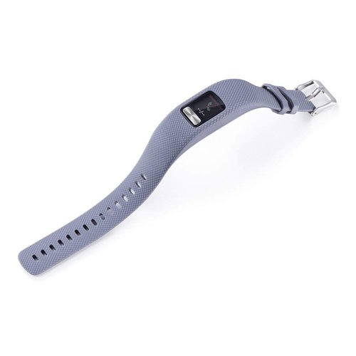 Huwokxix Watch Band Compatible with Garmin vivofit 4,Adjustable Silicone Sports Strap Replacement Band for Garmin vivofit 4 (Black+gray+dark blue, S)