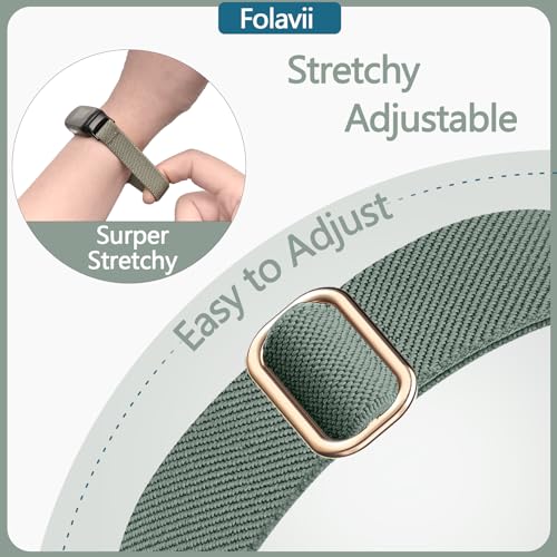 Stretchy Nylon Sport Replacement Wristbands for Fitbit Inspire 3 - Black, Starlight, Rose Pink, Cactus, Smoke Purple - 5 Pack