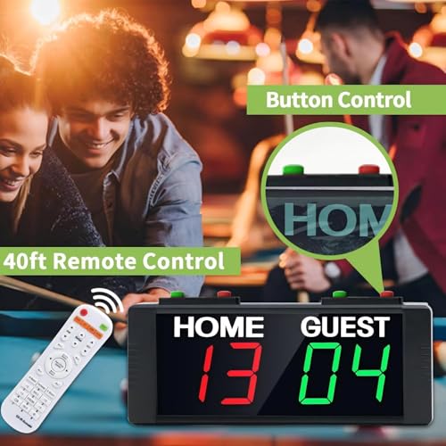 YZ Digital Cornhole Scoreboard with Remote, Drink & Phone Holders, Portable Outdoor Game Accessory