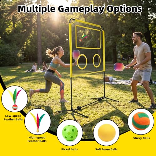 Portable Indoor & Outdoor Multi-Game Paddle Set with Net for Family Fun
