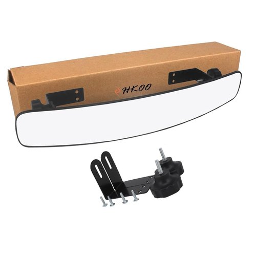 Golf cart Rear View Mirror, HKOO 16.5" Extra Wide 180 Degree Panoramic Rear View Mirror Fit for Golf Cart EZGO Club Car Yamaha（Golf cart Mirrors）