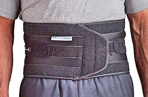 ASPEN Quikdraw PRO Back Brace Black Medium - Lumbar Support for Lower Back Pain