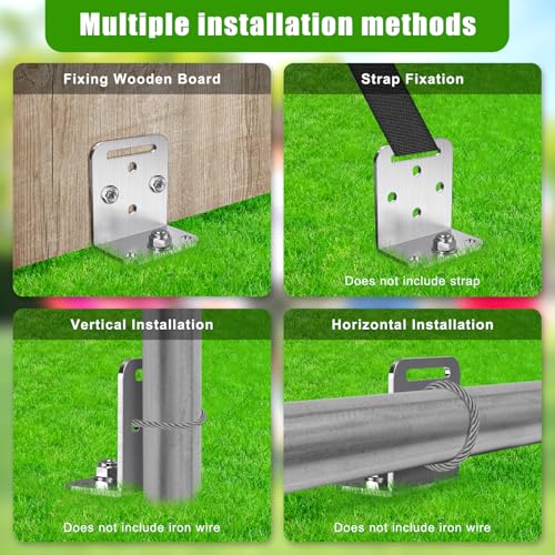 BeneLabel 6 Pack 24-Inch Ground Anchors with Spiral Blades & L-Brackets for Shed, Tent, Swing Set, Fence, Carport