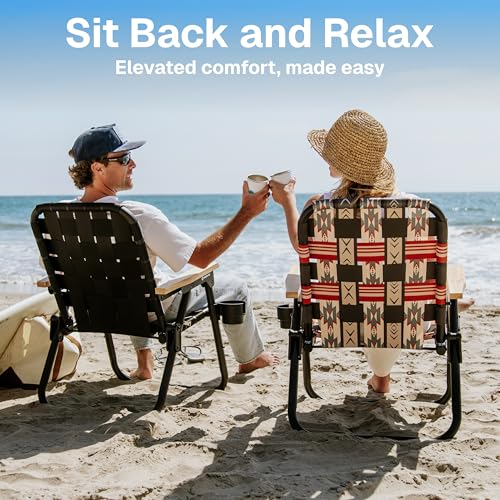 GoSports Outdoors WOVN Mesa Beach Backpack Chair - Premium Folding Camping Seat