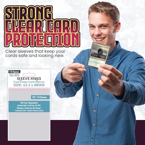 Sleeve Kings Card Sleeves 63.5x88mm 60 Micron 1100ct - Card Game Protection