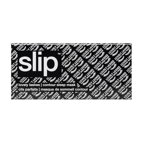 SLIP Black Contour Silk Sleep Mask - Lash-Friendly, Light Blocking Night Mask