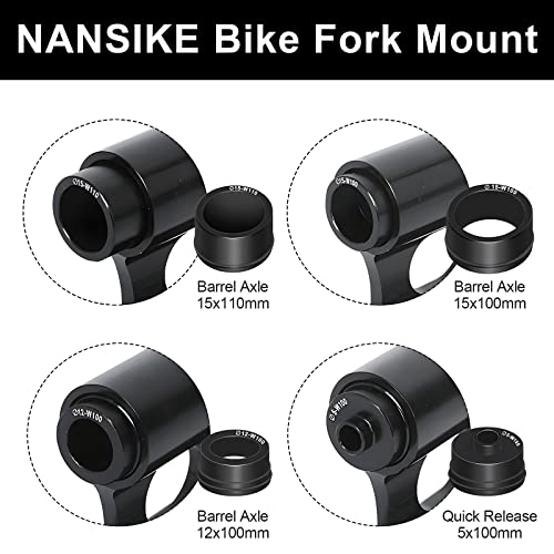 Brown Aluminum Bike Fork Mount Block for Storage & Transport