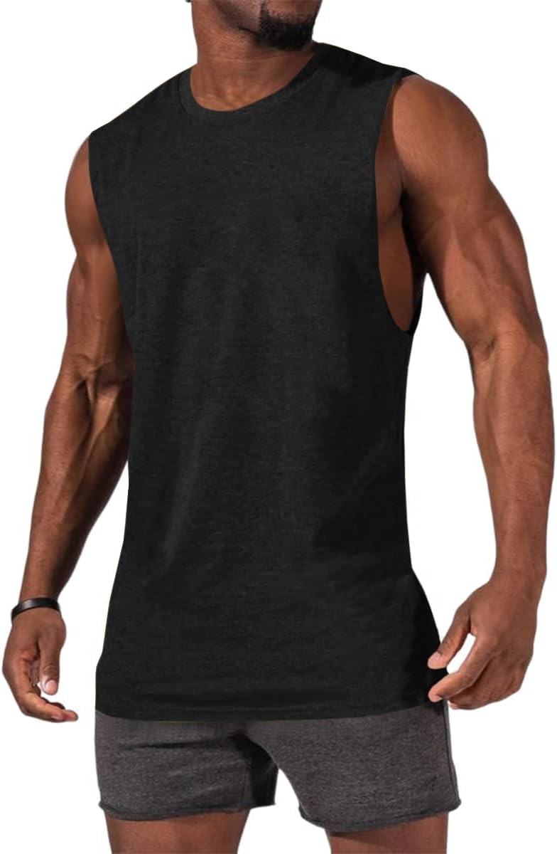 ZIWOCH Men's Sleeveless Tank Top - Comfortable Crewneck Design | Solid Color Options Available